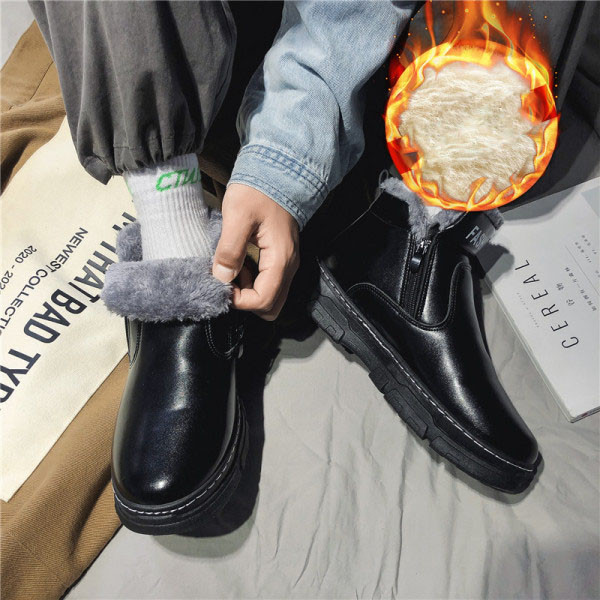 Férfi téli cipő meleg béléssel és cipzárral