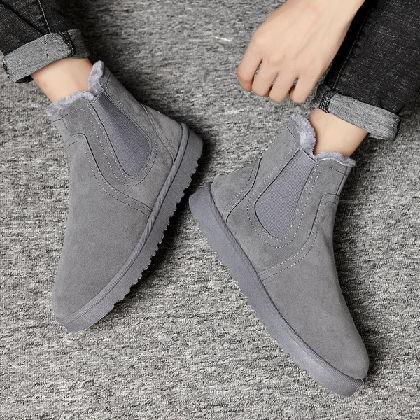 Öko velúrból készült téli csizma puha béléssel