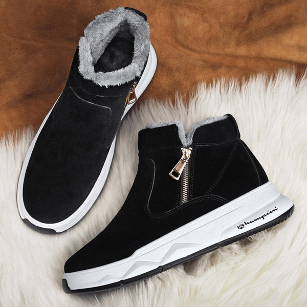 Téli férfi csizma cipzárral és meleg béléssel