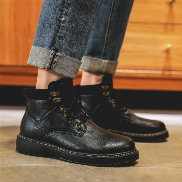 Férfi bőr fűzős cipő