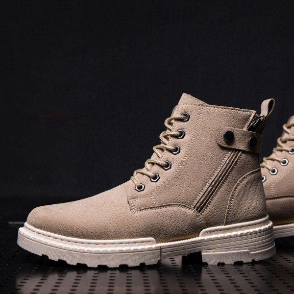 Ανδρικές μπότες φθινοπώρου-χειμερινές  από eco σουέτ με επένδυση