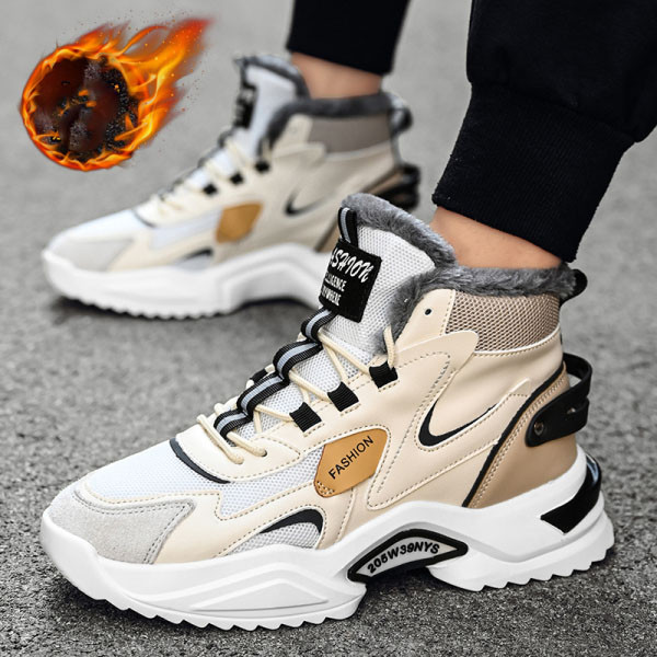 Alkalmi téli cipő fűzővel és meleg béléssel