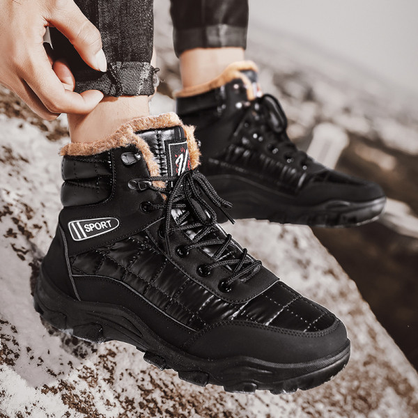 Alkalmi férfi téli cipő puha béléssel