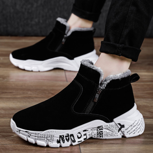 Alkalmi férfi cipő puha béléssel és cipzárral