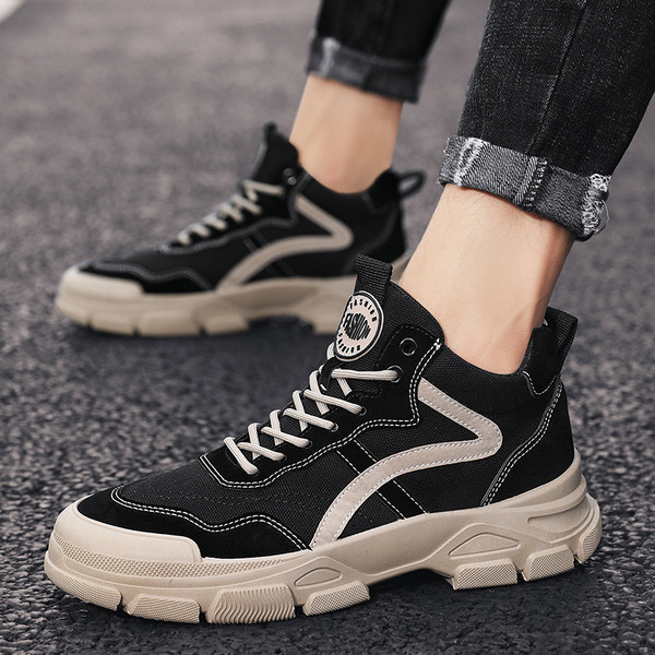 Férfi alkalmi téli cipő fűzővel