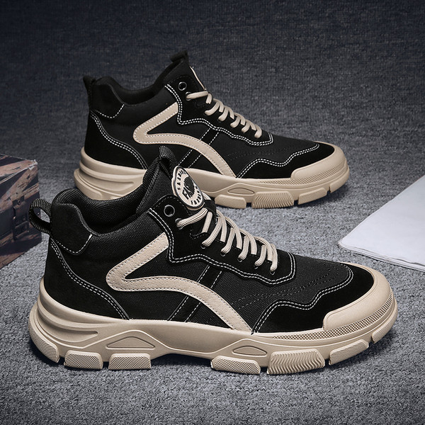 Férfi alkalmi téli cipő fűzővel