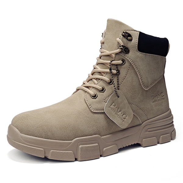 Bőr férfi csizma fűzővel