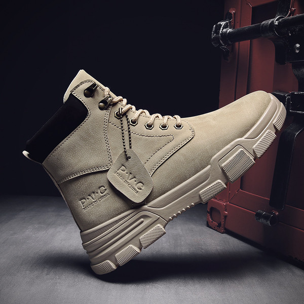 Bőr férfi csizma fűzővel