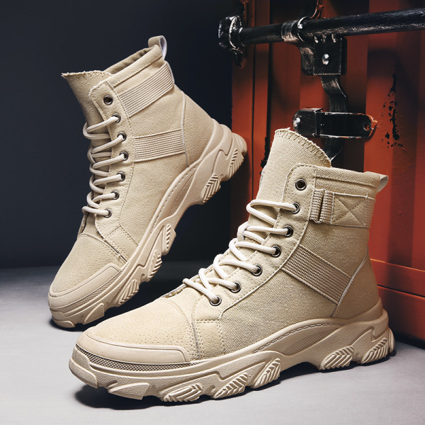 Férfi téli cipő sima modell fűzős