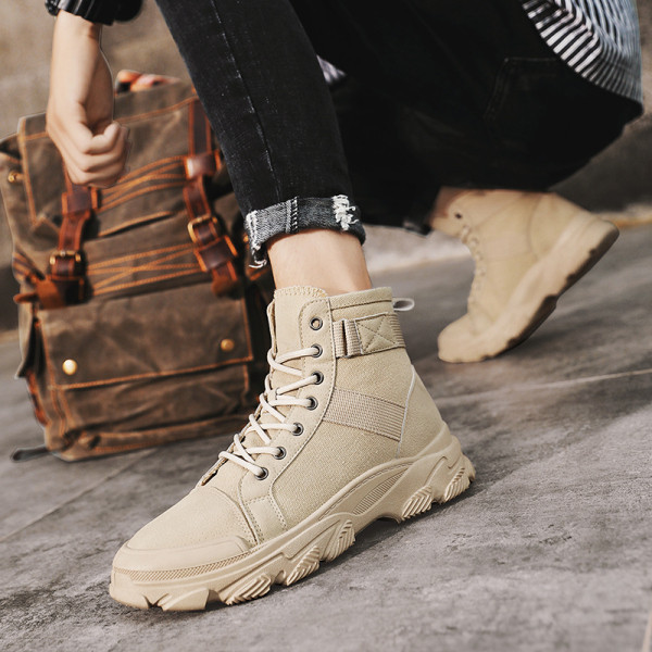 Férfi téli cipő sima modell fűzős