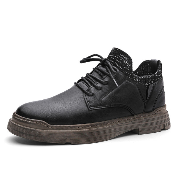 Alkalmi férfi téli bőrcipő