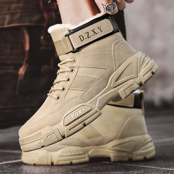 Öko velúrból készült téli csizma meleg béléssel és fűzővel