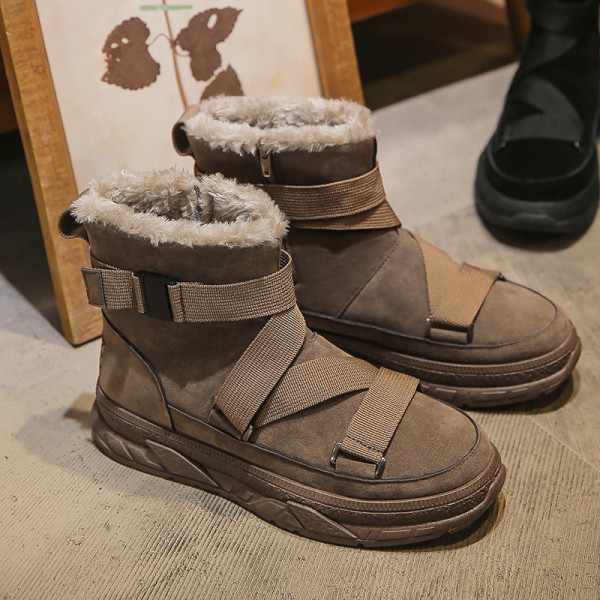 Férfi aktuális téli cipő puha béléssel és lapos talppal