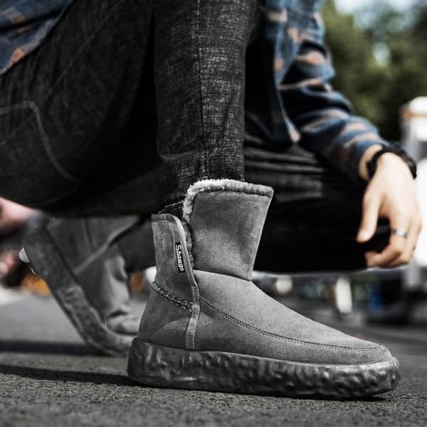 Alkalmi férfi téli csizma meleg béléssel