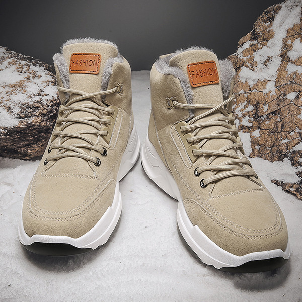 Alkalmi férfi téli cipő puha béléssel