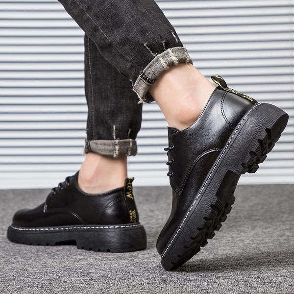 Téli férfi bőrcipő béléssel