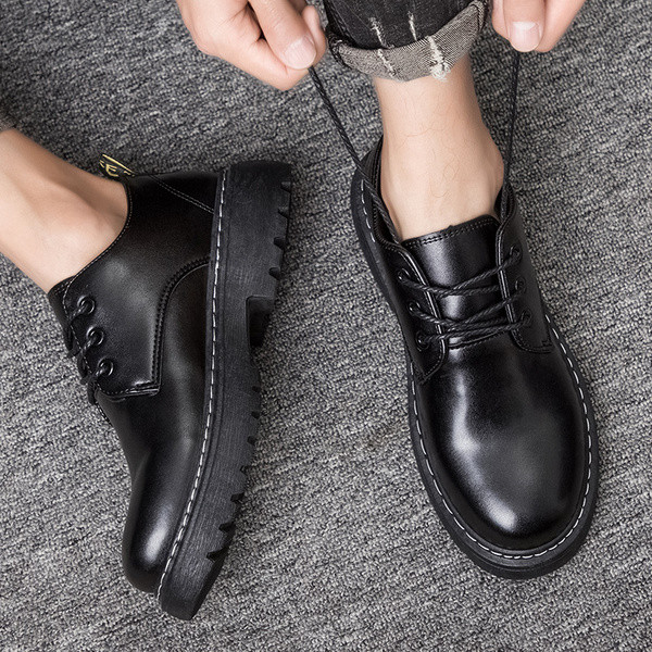 Téli férfi bőrcipő béléssel