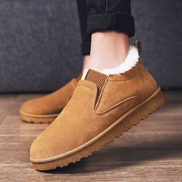 Eko bőrből vagy öko velúrból készült férfi téli cipő meleg béléssel
