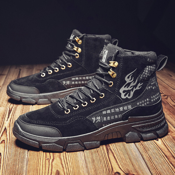 Téli férfi cipők öko velúrból