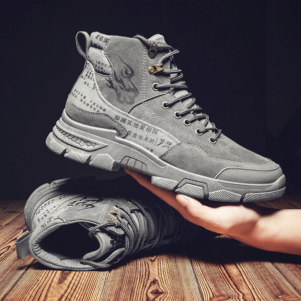 Téli férfi cipők öko velúrból