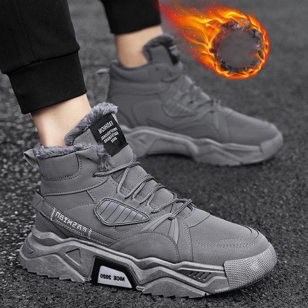 Muške zimske cipele s vezicama i toplom postavom