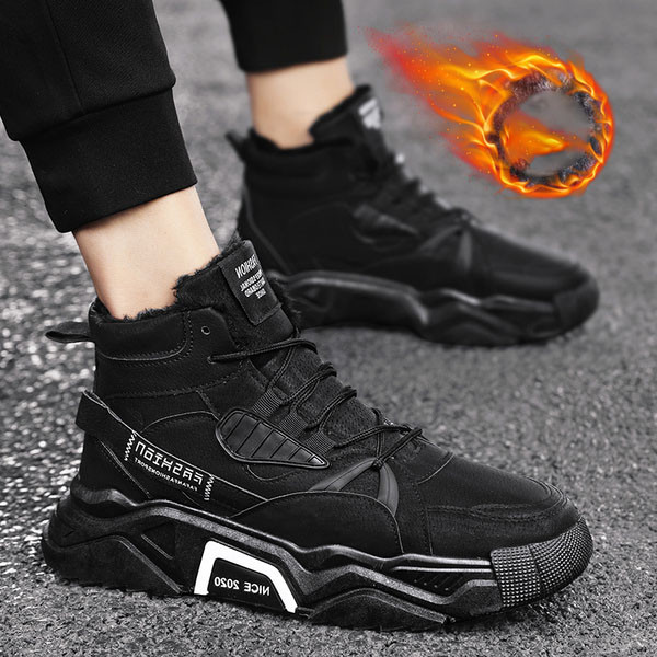 Muške zimske cipele s vezicama i toplom postavom