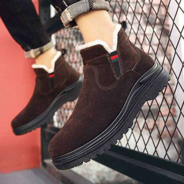 Férfi velúr csizma meleg béléssel