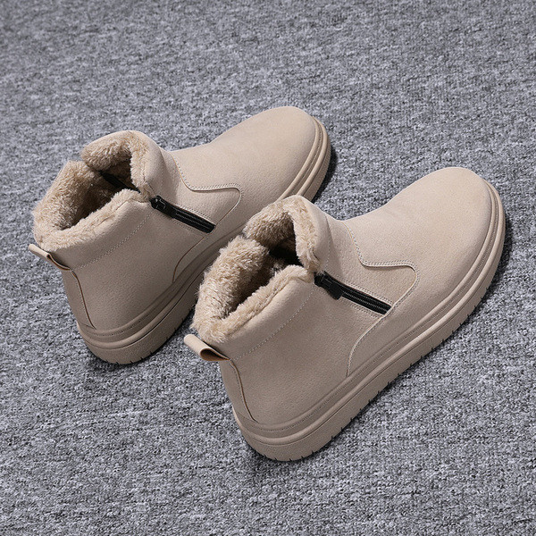 Férfi velúr csizma cipzárral és meleg béléssel