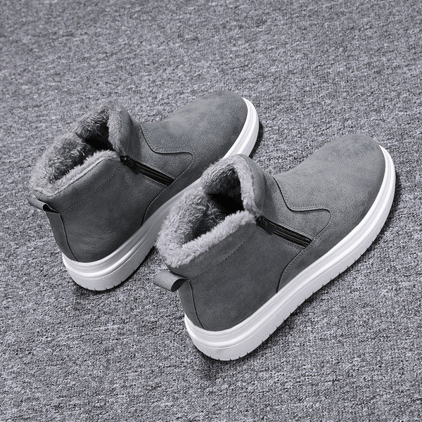 Férfi velúr csizma cipzárral és meleg béléssel