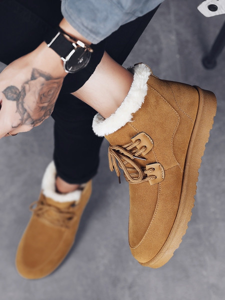 Öko velúrból készült férfi alkalmi csizma puha béléssel