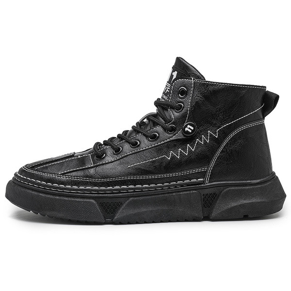 Muške casual tenisice od umjetne kože s ravnim potplatom