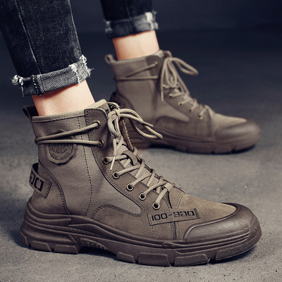 Ρετρό χειμωνιάτικα ανδρικά παπούτσια με κορδόνια