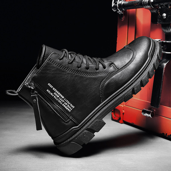 Talvised tõmblukuga nahast meeste kingad