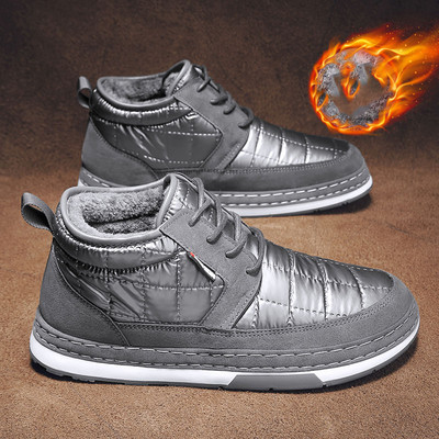 Téli férfi cipő meleg béléssel és fűzővel