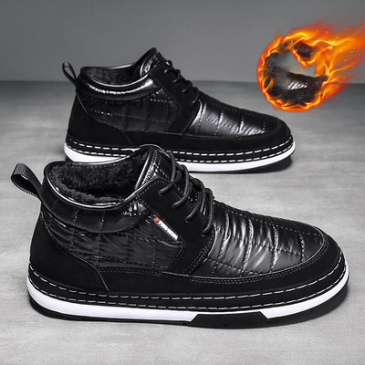 Téli férfi cipő meleg béléssel és fűzővel