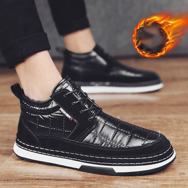 Téli férfi cipő meleg béléssel és fűzővel