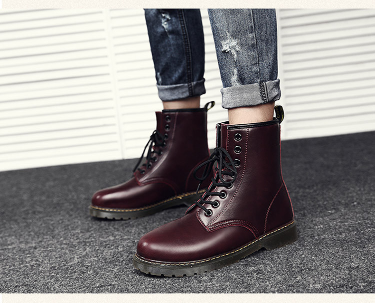 Öko bőrből készült férfi alkalmi csizma fűzővel