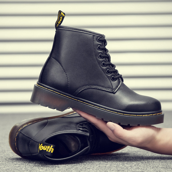 Kožne muške zimske crne cipele sa vezicama - dva modela