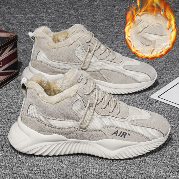 Férfi alkalmi cipő fűzővel és meleg béléssel