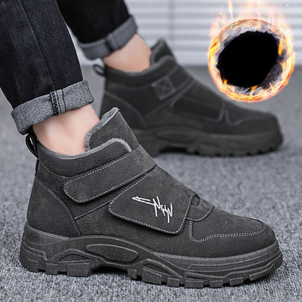 Férfi alkalmi cipő meleg béléssel és foltokkal