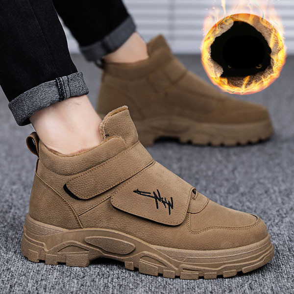 Férfi alkalmi cipő meleg béléssel és foltokkal