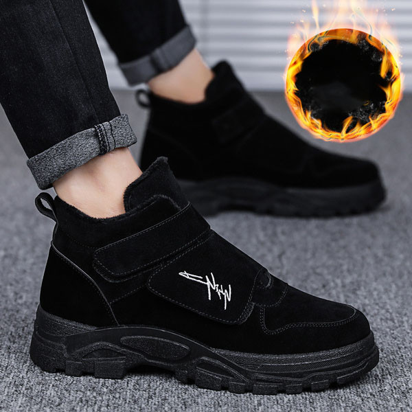 Férfi alkalmi cipő meleg béléssel és foltokkal