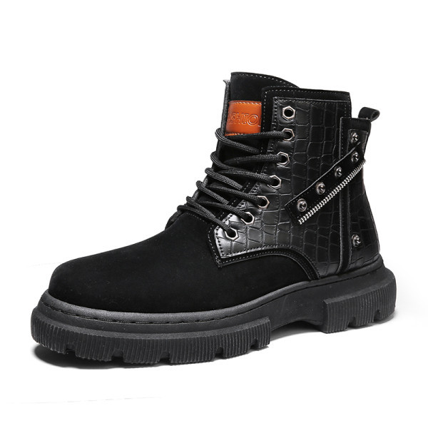 Muške casual čizme s vezicama i metalnim elementima