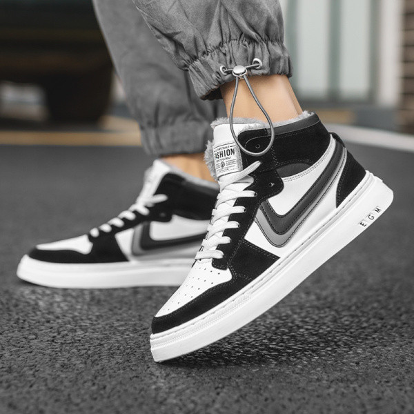 Új modell férfi tornacipő magas modell meleg béléssel