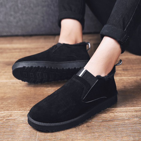 Férfi bőrcsizma meleg béléssel