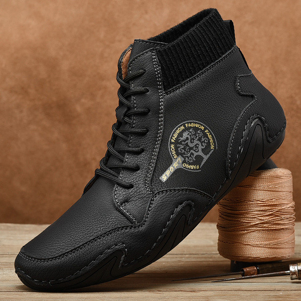 Ανδρικά χειμερινά παπούτσια με κορδόνια - τύπου κάλτσας