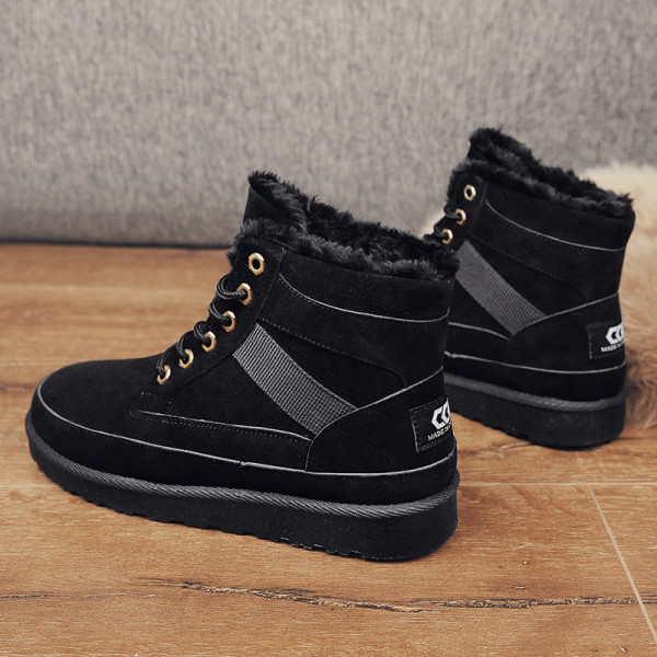 Ανδρικά παπούτσια χειμερινά  με κορδόνια και έμβλημα