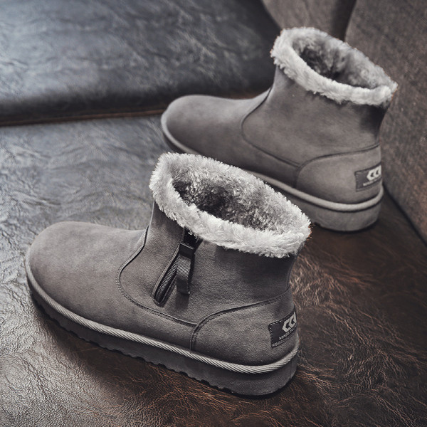 Χειμερινές ανδρικές μπότες με ζεστή φόδρα και φερμουάρ