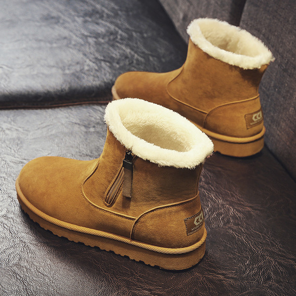 Χειμερινές ανδρικές μπότες με ζεστή φόδρα και φερμουάρ