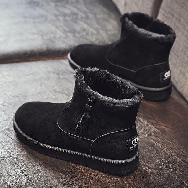 Χειμερινές ανδρικές μπότες με ζεστή φόδρα και φερμουάρ